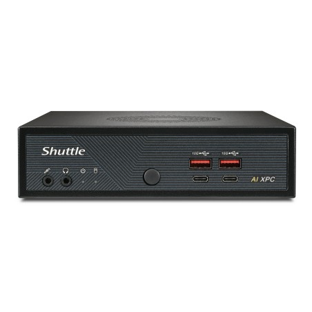 Shuttle Slim AI PC DN11H9 135L - Powerful Black Intel SoC Mini PC, Model No. 0887993007311